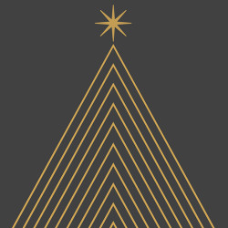 /Serviette Arbre Glamour Graphite 33Cm de Braun Company - Serviettes et nappes papier dans 🍽️Décoration de table de Noël