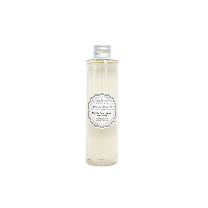 RECHARGE BOUQUET VANILLE GOURMANDE 200ML de Plantes & Parfums dans Produits parfumés, huile essentielle et Lampe Berger