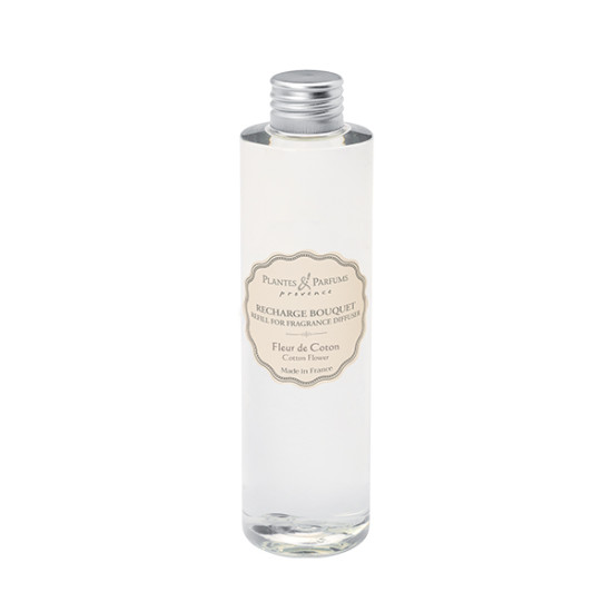 RECHARGE BOUQUET FLEUR COTON 200ML de Plantes & Parfums dans Produits parfumés, huile essentielle et Lampe Berger