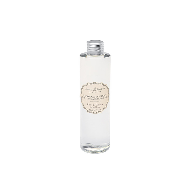 RECHARGE BOUQUET FLEUR COTON 200ML de Plantes & Parfums dans Produits parfumés, huile essentielle et Lampe Berger