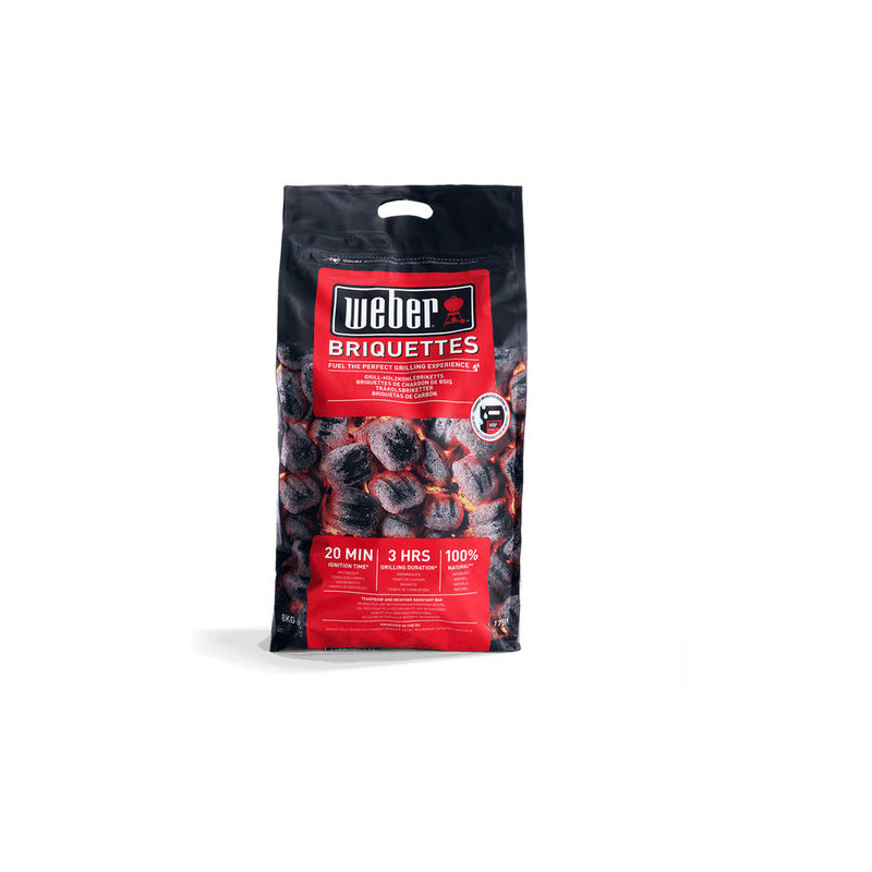 Sac 8 kg briquettes de Weber- BBQ à charbon, à gaz et électriques dans Charbon, sarments et bois