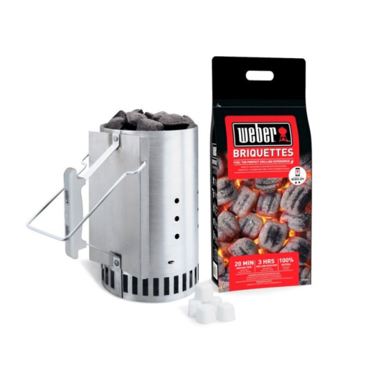 Kit Rapidfire+2kg briq.+allume-feux de Weber- BBQ à charbon, à gaz et électriques dans Charbon, sarments et bois