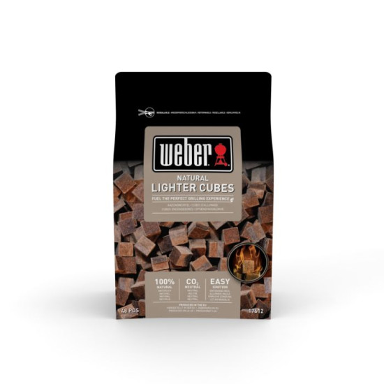 Cubes allume-feux bruns x48 de Weber- BBQ à charbon, à gaz et électriques dans Charbon, sarments et bois