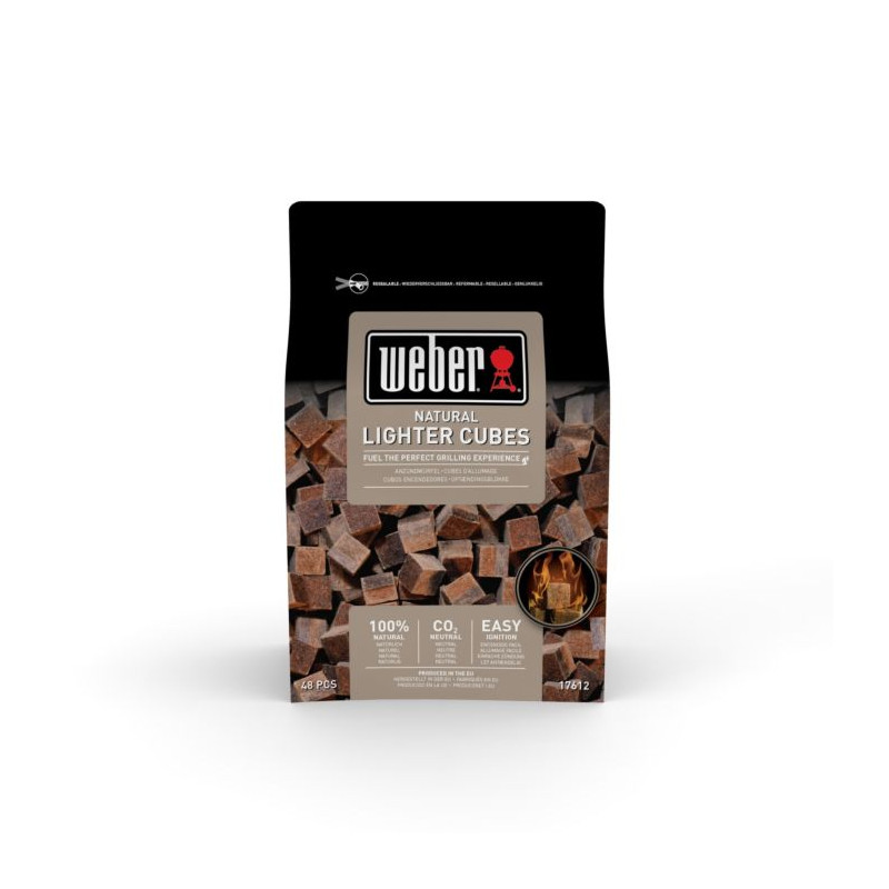 Cubes allume-feux bruns x48 de Weber- BBQ à charbon, à gaz et électriques dans Charbon, sarments et bois