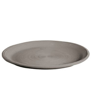 Soucoupe 23Cm Gris En Terre Cuite de Goicoechea - POTIER CERAMISTE dans Soucoupe de pots