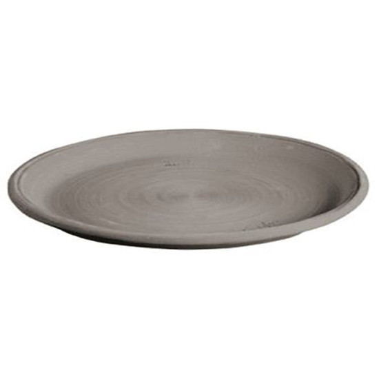 Soucoupe 23Cm Gris En Terre Cuite de Goicoechea - POTIER CERAMISTE dans Soucoupe de pots