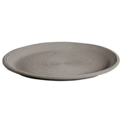 Soucoupe 23Cm Gris En Terre Cuite de Goicoechea - POTIER CERAMISTE dans Soucoupe de pots