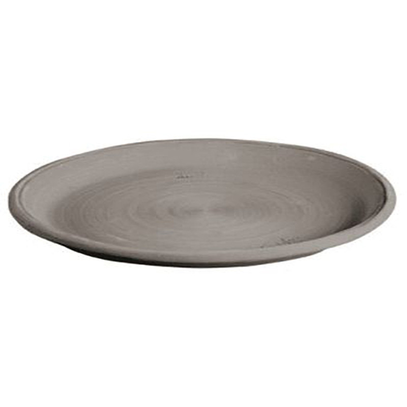 Soucoupe 23Cm Gris En Terre Cuite de Goicoechea - POTIER CERAMISTE dans Soucoupe de pots