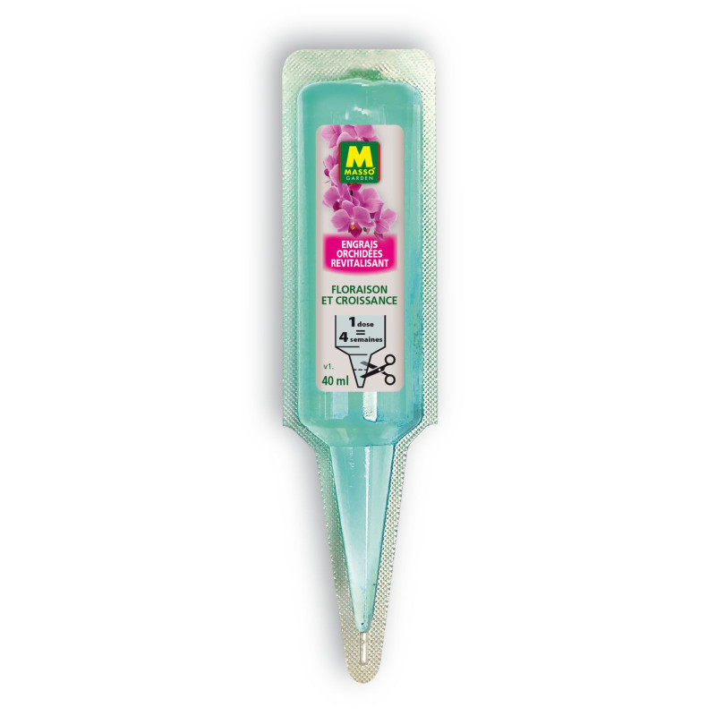 Pipette Engrais Mono-Doses Orchidées 40 Ml Masso de Masso - Engrais bio et soin des plantes dans Engrais Foliaire pour plantes