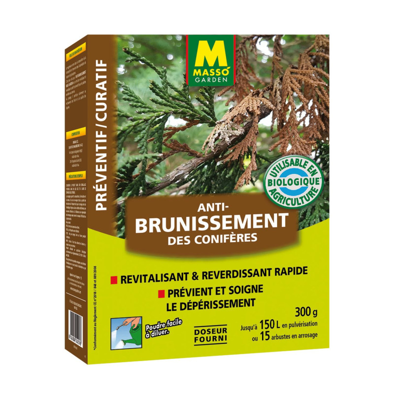 Anti Brunissement Des Conifères 300 G Masso de Masso - Engrais bio et soin des plantes dans Anti-maladie