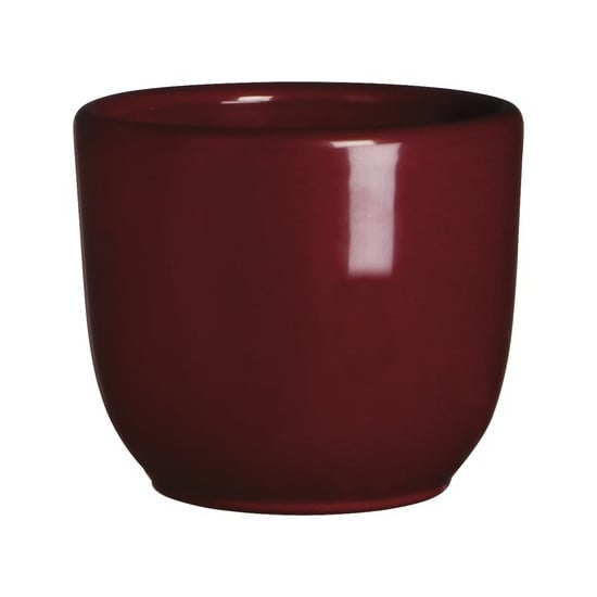 Pot tusca rond rouge.f h6.5xd7.5cm de Edelman - deco maison et noël dans Cache-pot et pot déco