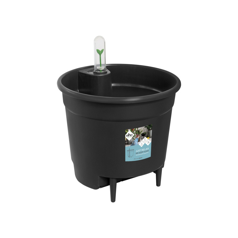 Self-Watering Insert 24Cm Living Noir -Elho de Elho - Pot en plastique de qualité dans Cache-pot et pot déco