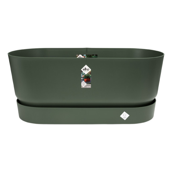 Greenville Terrase 80Cm Roues Leaf Green -Elho de Elho - Pot en plastique de qualité dans Cache-pot et pot déco