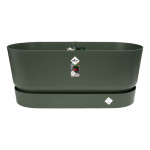 Greenville Terrase 80Cm Roues Leaf Green -Elho de Elho - Pot en plastique de qualité dans Cache-pot et pot déco