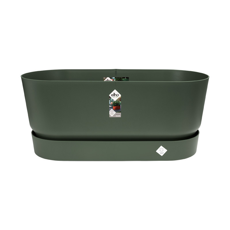 Greenville Terrase 80Cm Roues Leaf Green -Elho de Elho - Pot en plastique de qualité dans Cache-pot et pot déco