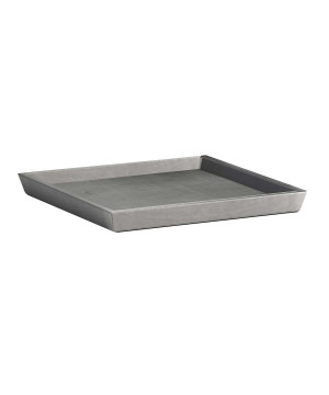 Soucoupe Rotterdam Carre Ciment 18Cm de Décolines - Poterie décorative dans Soucoupe de pots