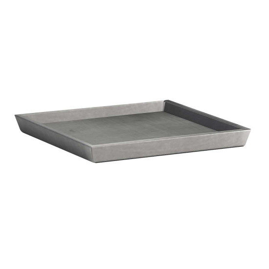 Soucoupe Rotterdam Carre Ciment 18Cm de Décolines - Poterie décorative dans Soucoupe de pots