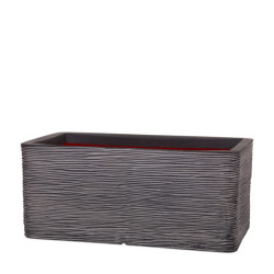 Jardinière bas Rib NL 73x39x32 anthracite de Capi Europe - Cache et pot décoratifs design dans Jardinieres