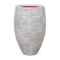 Pot élégant deluxe Rib NL 45x72 ivoire de Capi Europe - Cache et pot décoratifs design dans Cache-pot et pot déco