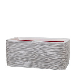 Jardinière bas Rib NL 73x39x32 ivoire de Capi Europe - Cache et pot décoratifs design dans Jardinieres