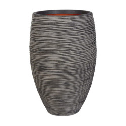 Pot élégant deluxe Rib NL 45x72 anthracite de Capi Europe - Cache et pot décoratifs design dans Cache-pot et pot déco