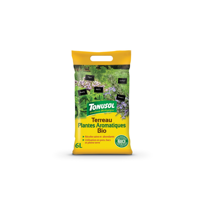 Terreau Plantes Aromatiques Bio 6L Tonusol de Tonusol - Terreau dans Terreaux Petit volume
