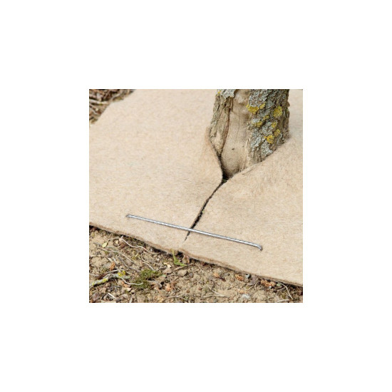 60 Agrafes Paillage Acier Brut La Cordeline - Ø5mm 20x20cm | Pour Sols Durs Et Toiles