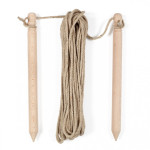 2 Piquets Hêtre+10m Lin Ecru 4mm de La Cordeline - cordes -ficelles - accessoires pour le jardin dans Accessoires de Culture