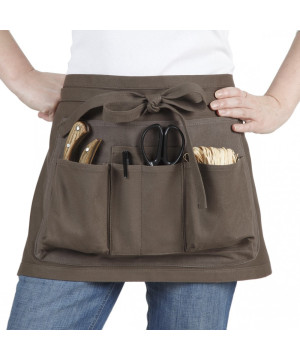 Tablier Court Chocolat H34XL64cm de La Cordeline - cordes -ficelles - accessoires pour le jardin dans Tabliers et Combinaisons