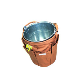 Sac seau caramel + seau Galva de La Cordeline - cordes -ficelles - accessoires pour le jardin dans Accessoires de Culture