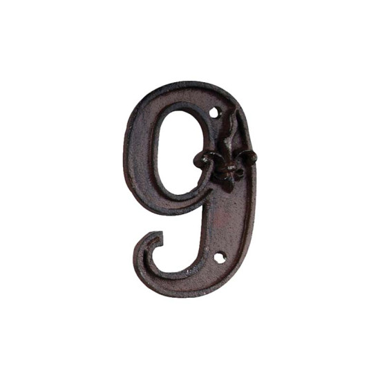 NUMERO DE MAISON 9 de Esschert design - deco maison et jardin dans Numéro pour la maison