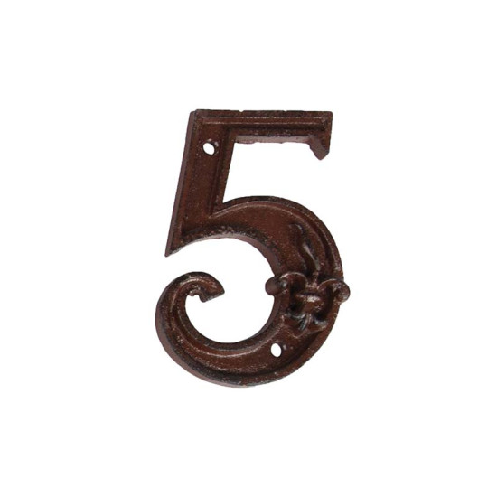 NUMERO DE MAISON 5 de Esschert design - deco maison et jardin dans Numéro pour la maison