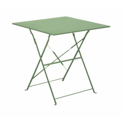 Gueridon Cuba 70x70 Amande - Table d'appoint élégante et moderne pour Votre Terrasse de Proloisirs - Océo - table et fauteuil...
