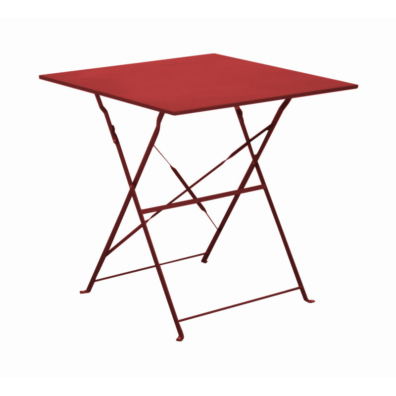 Guéridon Cuba 70x70 cm Rouge - Table d'appoint élégante et moderne de Proloisirs - Océo - table et fauteuil et mobilier de ja...