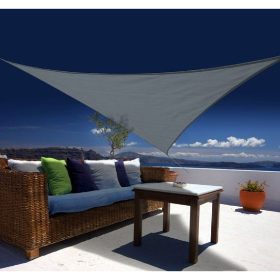 Voile triangulaire 3.60 m de côté ardoise de Jardiline - Baches dans Voile d'ombrage pour l'exterieur