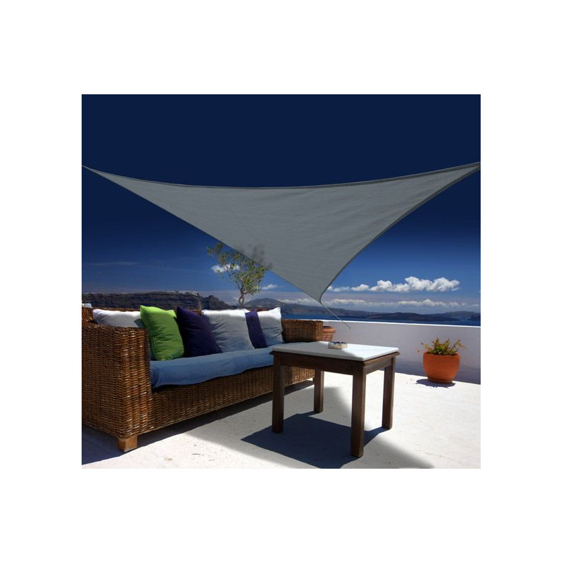 Voile triangulaire 3.60 m de côté ardoise de Jardiline - Baches dans Voile d'ombrage pour l'exterieur