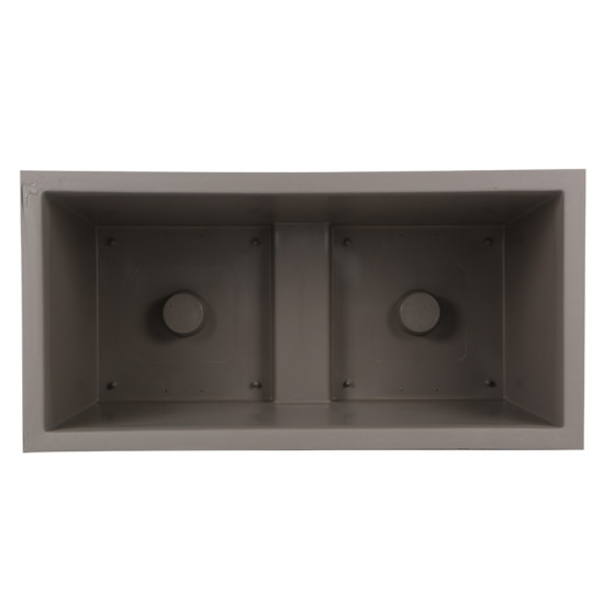 Bac granit 80x40 gris - riviera de Riviera - fabricant de Pots à reserve d'eau et sans réserve dans Pots en plastique