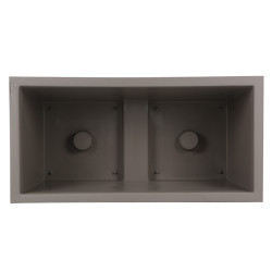Bac granit 80x40 gris - riviera de Riviera - fabricant de Pots à reserve d'eau et sans réserve dans Pots en plastique