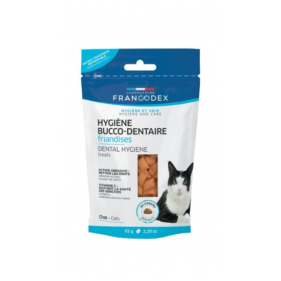FRIANDISES DENTAIRE CHAT 60G de Francodex - anti puce et soin pour chien et chat dans Friandises pour chats