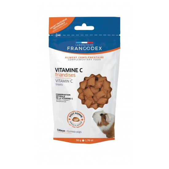 FRIANDISES VITAMINE C 50G de Francodex - anti puce et soin pour chien et chat dans Friandises pour rongeurs