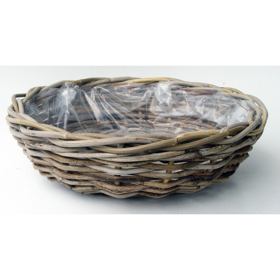 BANNETON ROTIN GRIS D41 H15 de Jardinerie Bordeaux Libourne Gironde dans Caches pots- jardinieres- paniers en Rotin