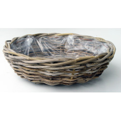 BANNETON ROTIN GRIS D41 H15 de Jardinerie Bordeaux Libourne Gironde dans Caches pots- jardinieres- paniers en Rotin