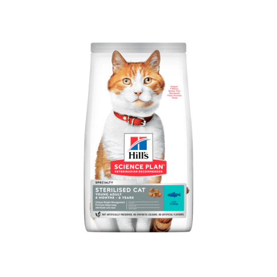 Chat Young sterilise Thon 3kg de Hill's - croquette pour chien et chat dans Croquettes pour chats