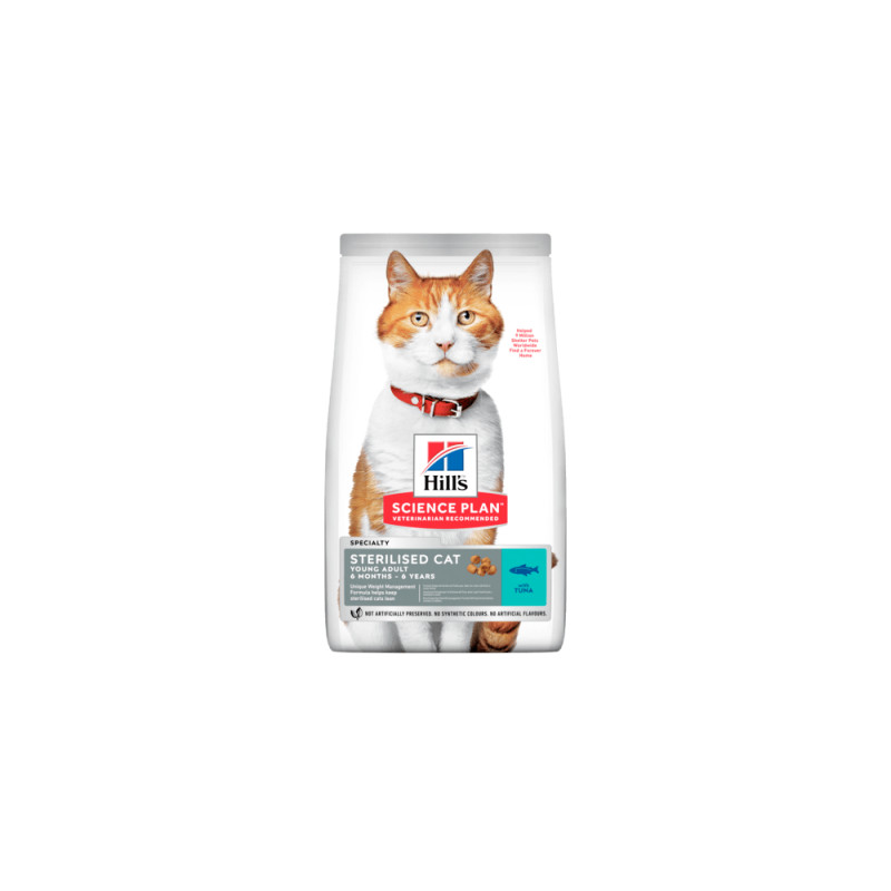 Chat Young sterilise Thon 3kg de Hill's - croquette pour chien et chat dans Croquettes pour chats