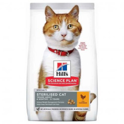 Chat Young Adult Sterilised Cat Poulet 3kg - Hil de Hill's - croquette pour chien et chat dans Croquettes pour chats
