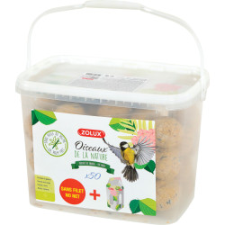 BOULES DE GRAISSE 90G/SEAU 50 de Zolux - Produit pour animaux dans Graines et graisses