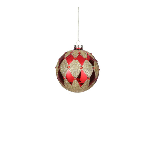 BOULE OR/ROUGE D10 de Edelman - deco maison et noël dans Boule pour sapin de Noël