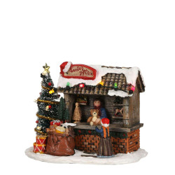 BOUTIQUE CADEAUX PERE NOEL 11CM de Edelman - deco maison et noël dans 🏘️Villages miniatures