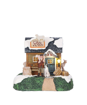 PETITE USINE DE LAINE 16CM de Edelman - deco maison et noël dans 🏘️Villages miniatures