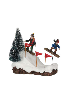 PISTE SAUT A SKI 11CM de Edelman - deco maison et noël dans 🏘️Villages miniatures